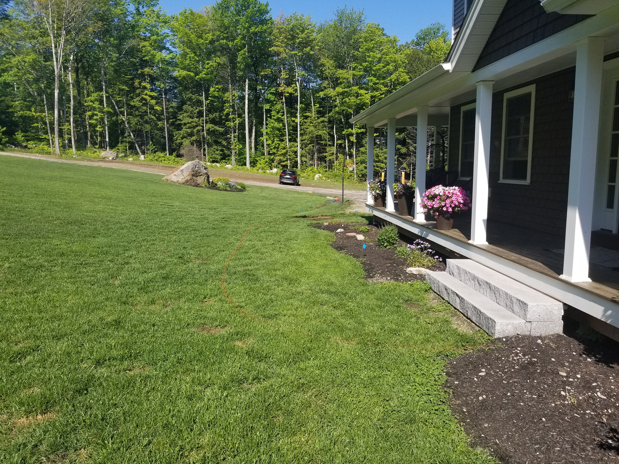 Property before retaining wall installation